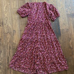 Old Navy Floral Midi Peasant Dress